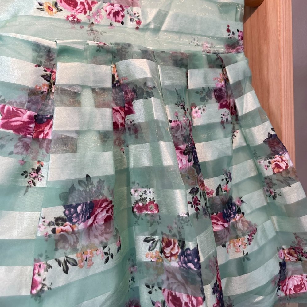 Knit Works Formal Green Floral Dress - Picture 3 of 5